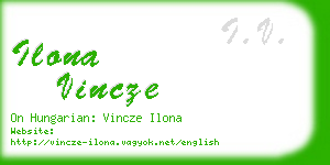 ilona vincze business card